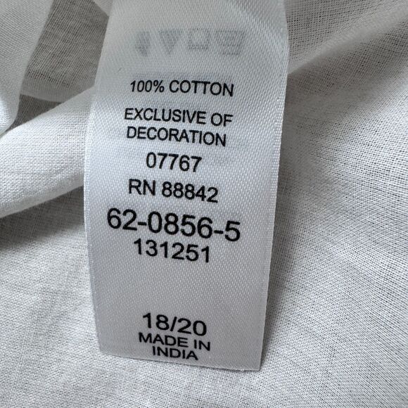 Swimsuits For All Swimsuit Cover Up Women's SIZE 18/20 Short Tab Sleeve White - Picture 16 of 16